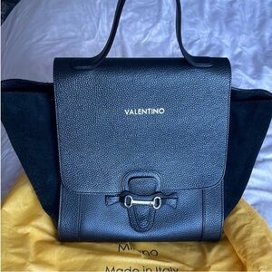Valentino Black Genuine Leather large Bag brand new with the tags and receipts.